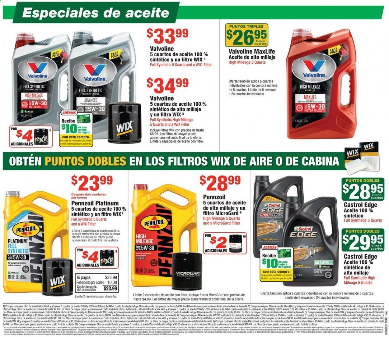 O'Reilly Auto Parts (ES) Weekly Ad & Flyer April 29 to May 26