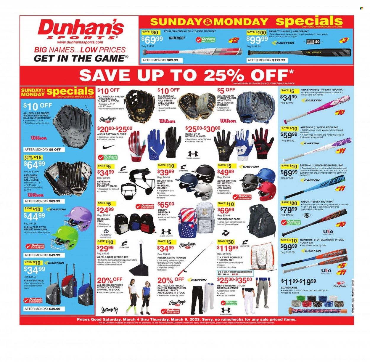 Dunham's Sports Weekly Ad Flyer Specials March 4 to March 9, 2023