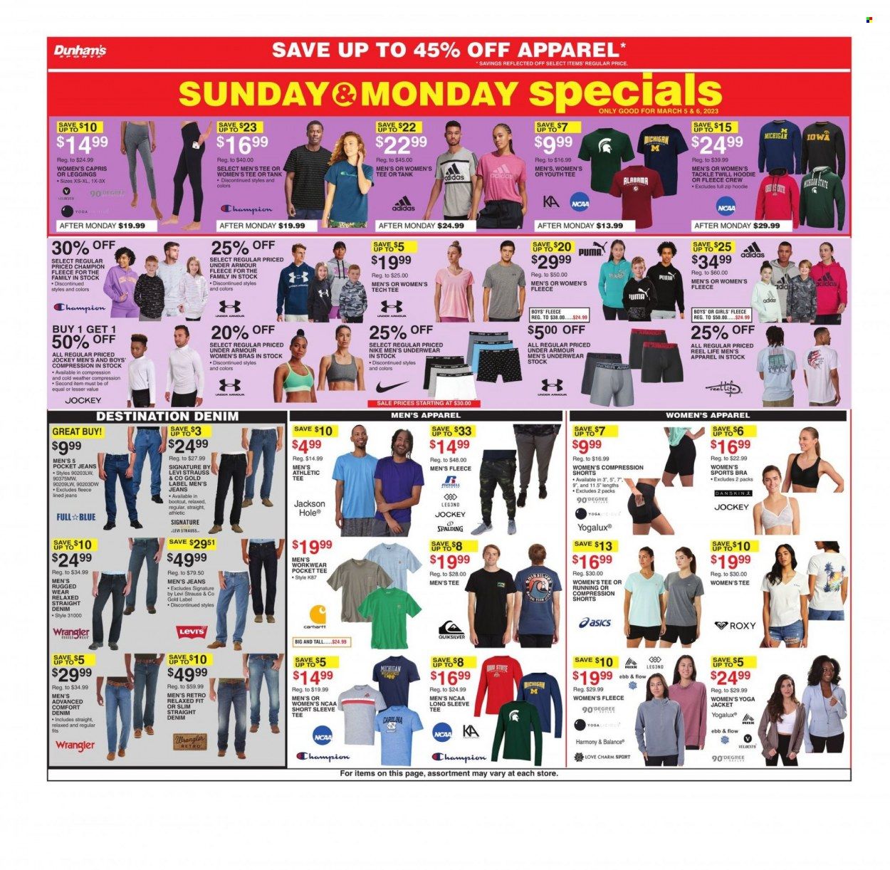 Dunham's Sports (MI, PA) Weekly Ad Flyer Specials March 4 to March 9, 2023