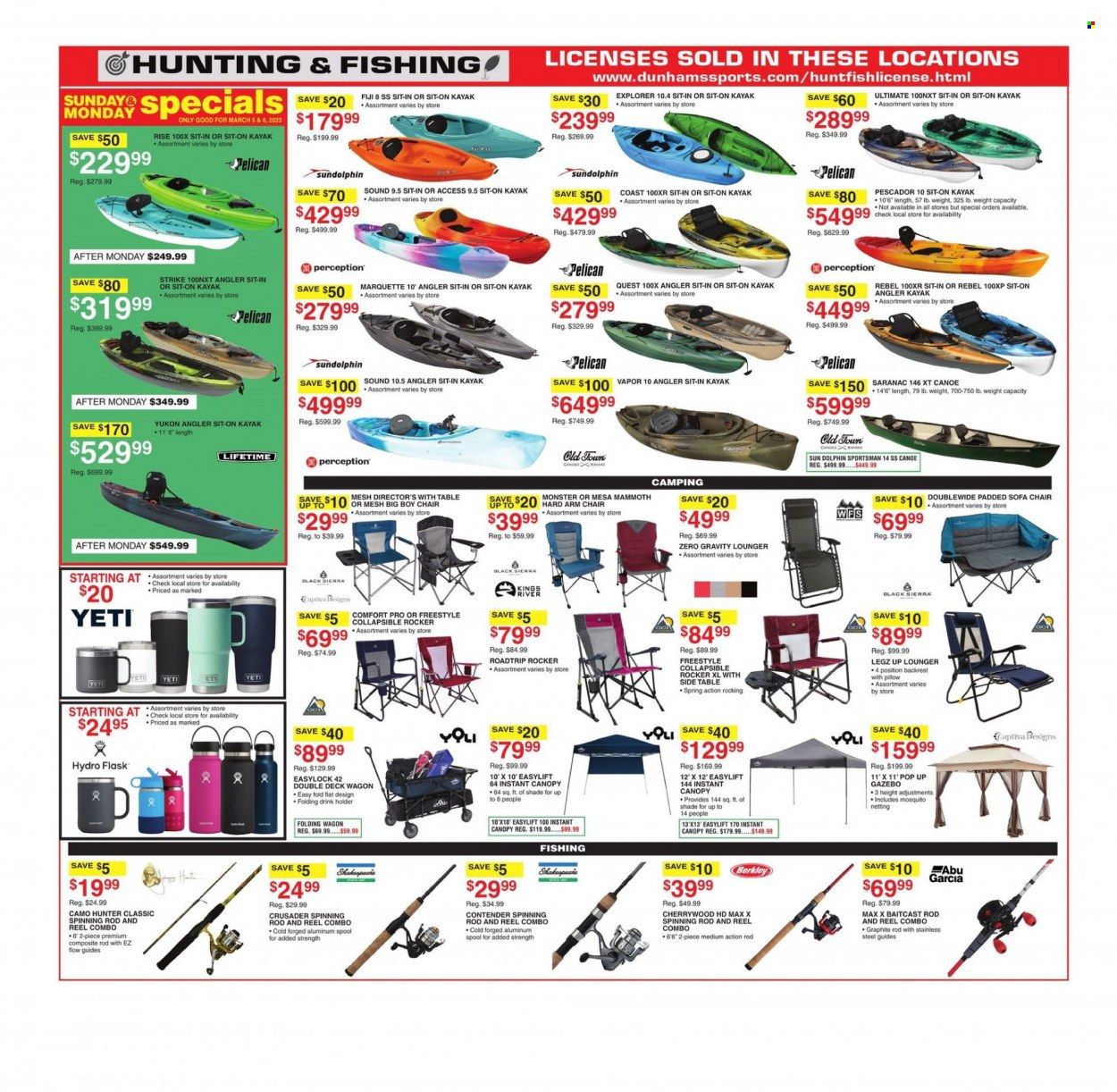 Dunham's Sports (MI, PA) Weekly Ad Flyer Specials March 4 to March 9, 2023