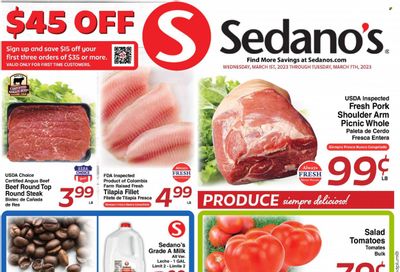 Sedano's (FL) Weekly Ad Flyer Specials March 1 to March 7, 2023