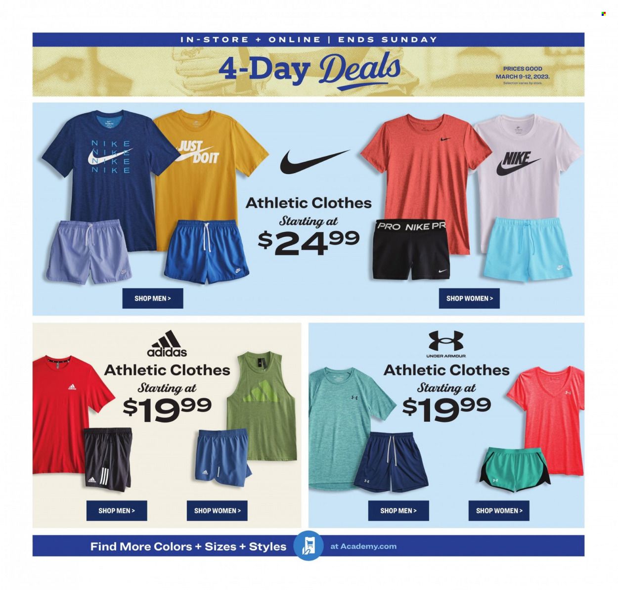 Academy Sports + Outdoors Weekly Ad Flyer Specials March 9 to March 12, 2023