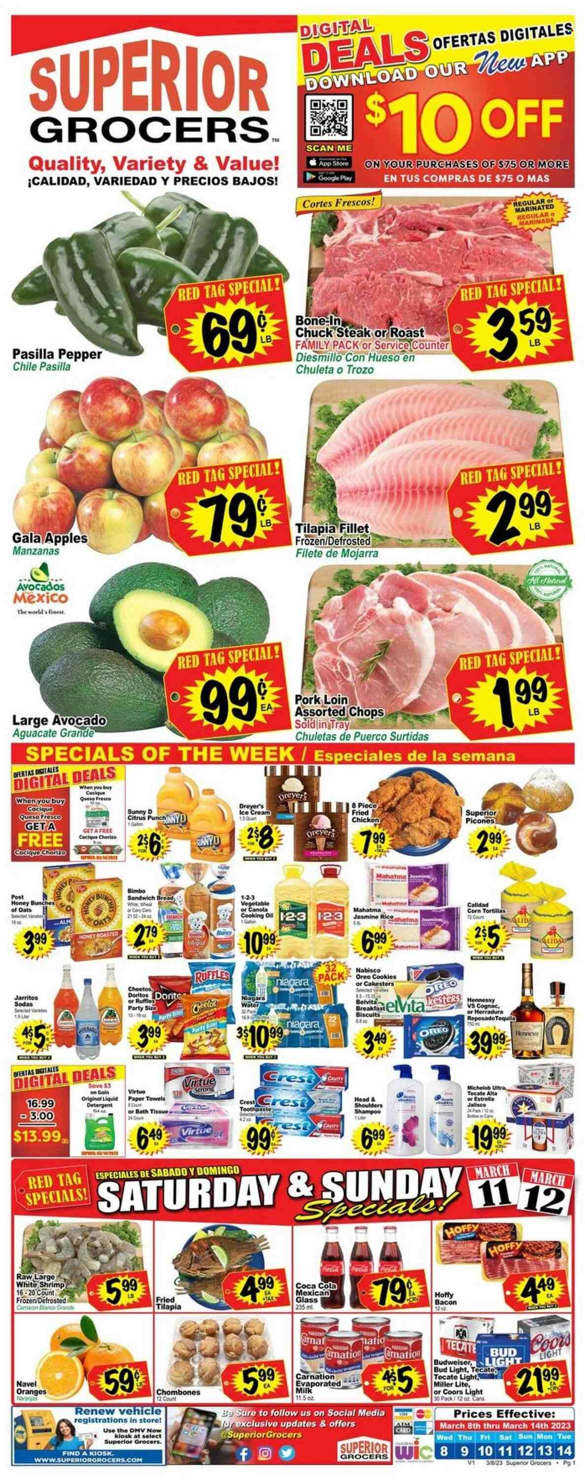 Superior Grocers (CA) Weekly Ad Flyer Specials March 8 to March 14, 2023