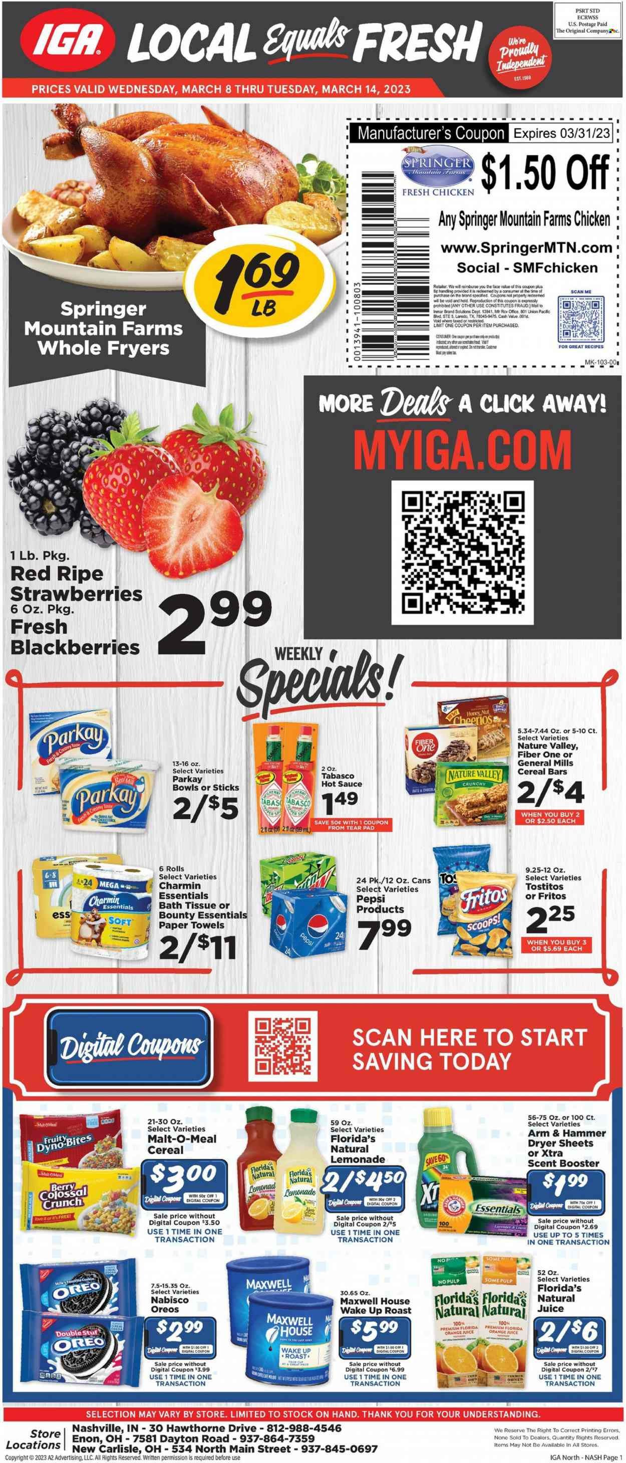 IGA (OH) Weekly Ad Flyer Specials March 8 to March 14, 2023