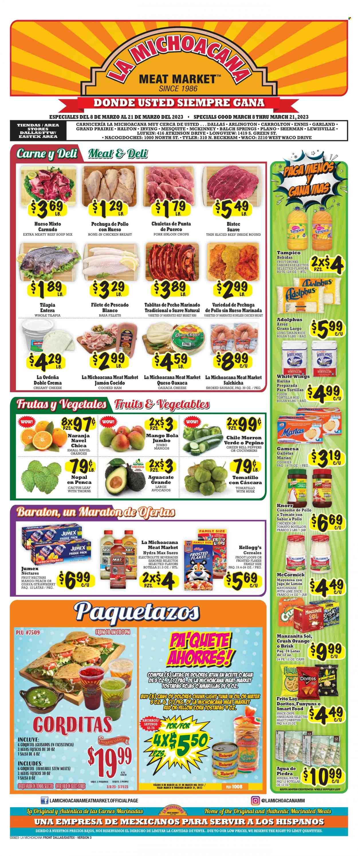 La Michoacana Meat Market (TX) Weekly Ad Flyer Specials March 8 to March 21, 2023