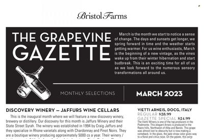 Bristol Farms (CA) Weekly Ad Flyer Specials March 1 to April 4, 2023