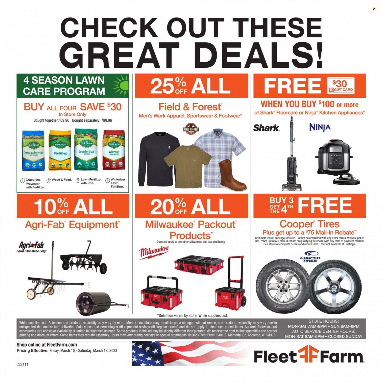 Fleet Farm (IA, MN, ND, WI) Weekly Ad Flyer Specials March 10 to March 18, 2023