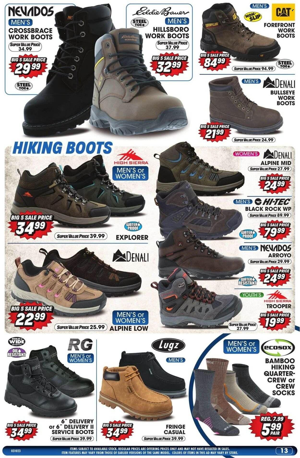 Big 5 (AZ, CA, CO, ID, NM, OR, UT, WA) Weekly Ad Flyer Specials March 10 to March 16, 2023