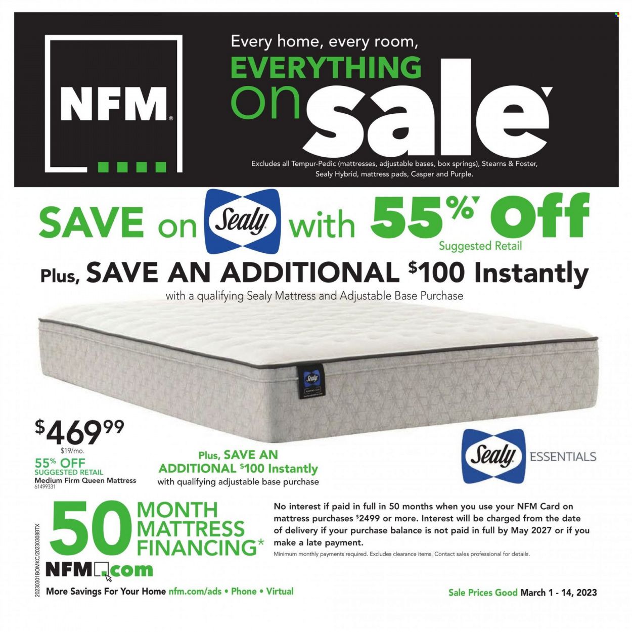 Nebraska Furniture Mart (IA, KS, NE, TX) Weekly Ad Flyer Specials March 1 to March 14, 2023