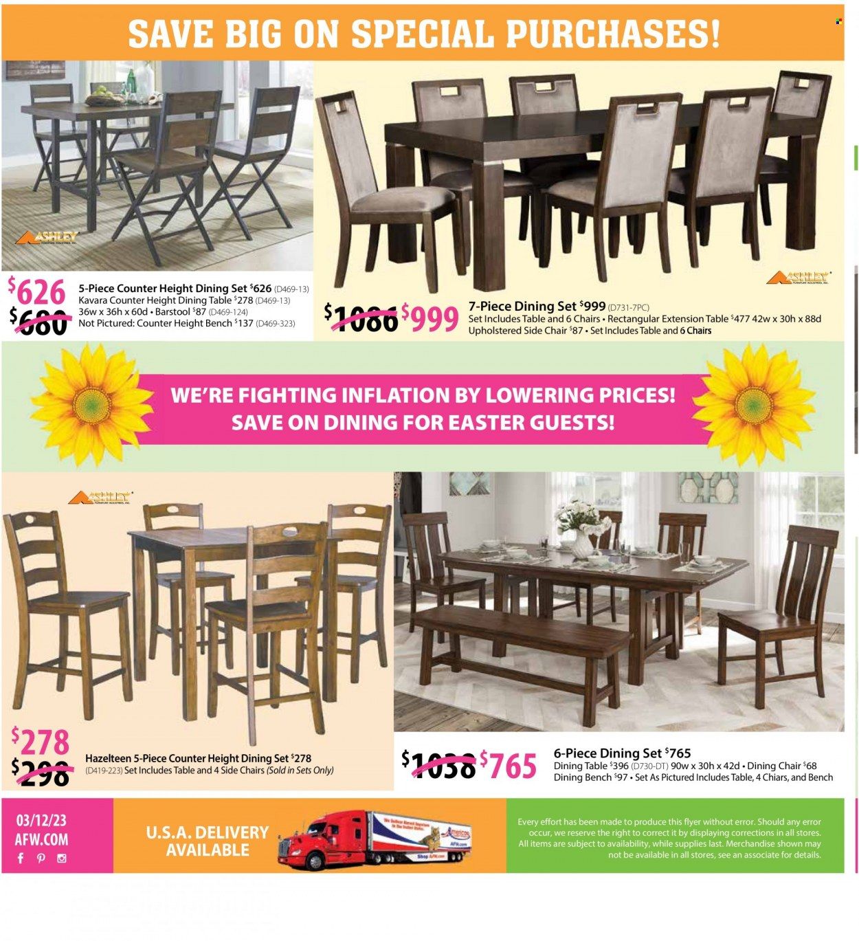 American Furniture Warehouse (AZ, CO, TX) Weekly Ad Flyer Specials March 12 to March 21, 2023