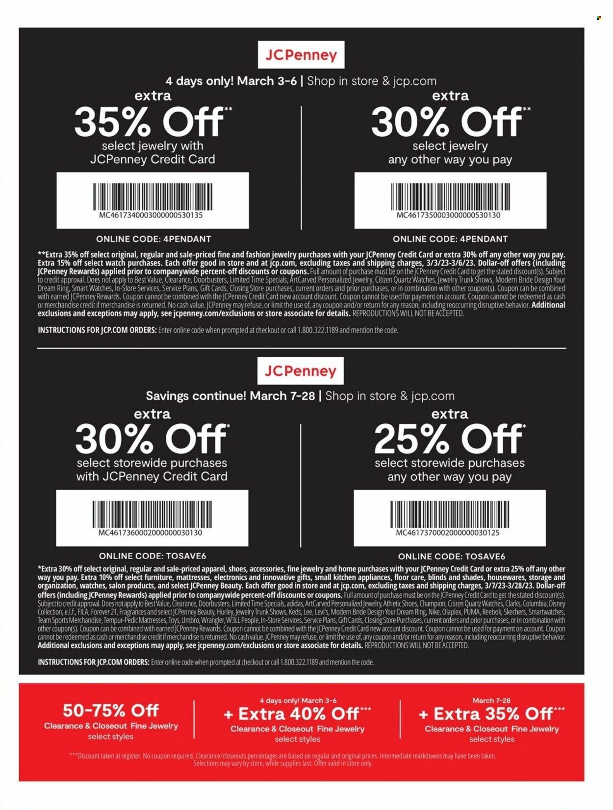 JCPenney Weekly Ad Flyer Specials March 3 to March 28, 2023