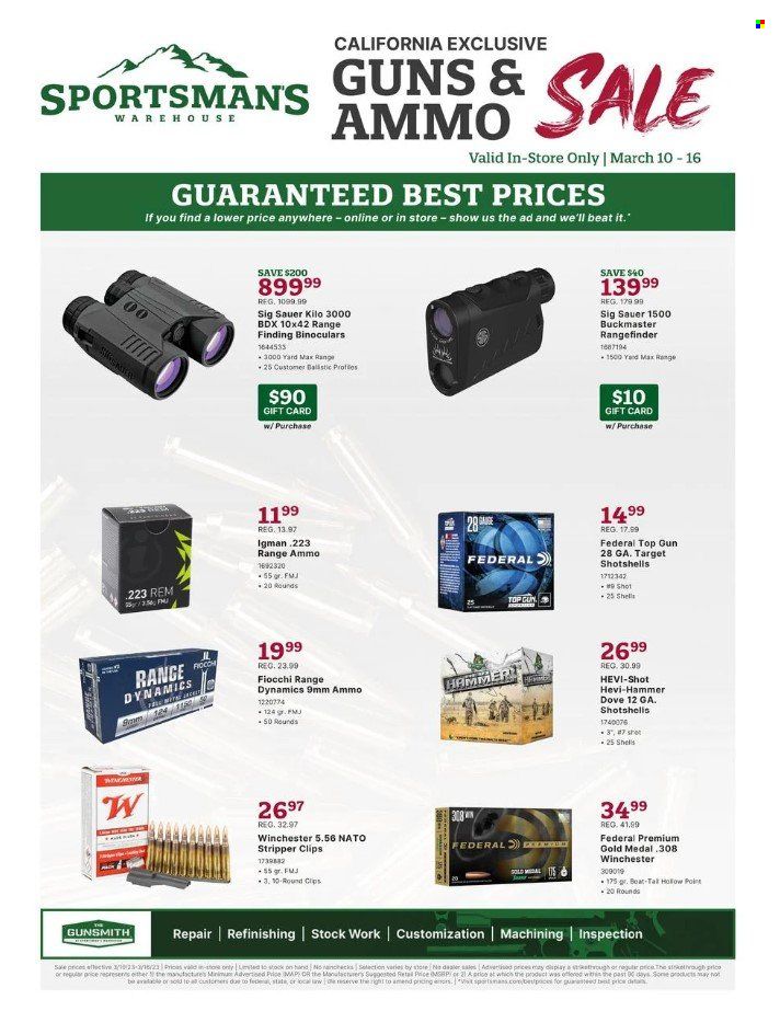 Sportsman's Warehouse Weekly Ad Flyer Specials March 10 to March 16, 2023