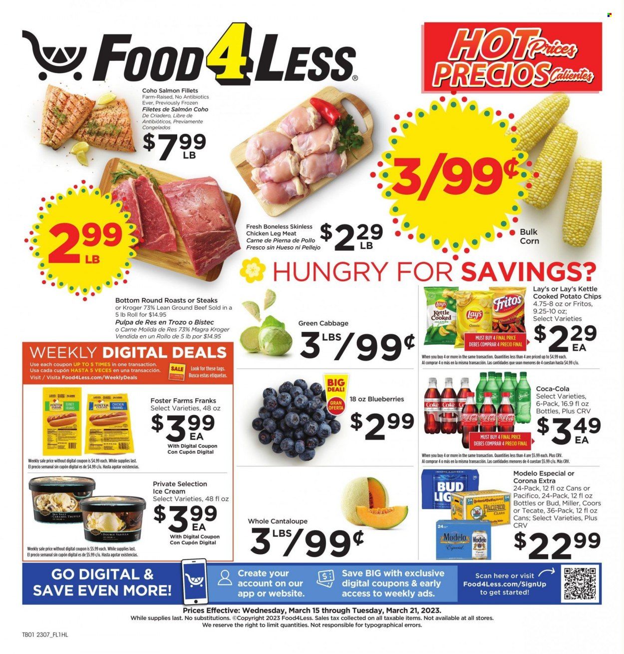 Food 4 Less (CA) Weekly Ad Flyer Specials March 15 to March 21, 2023