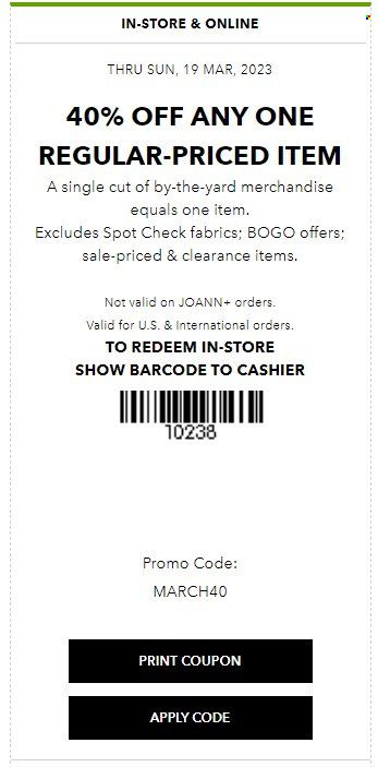 JOANN Weekly Ad Flyer Specials March 15 to March 19, 2023