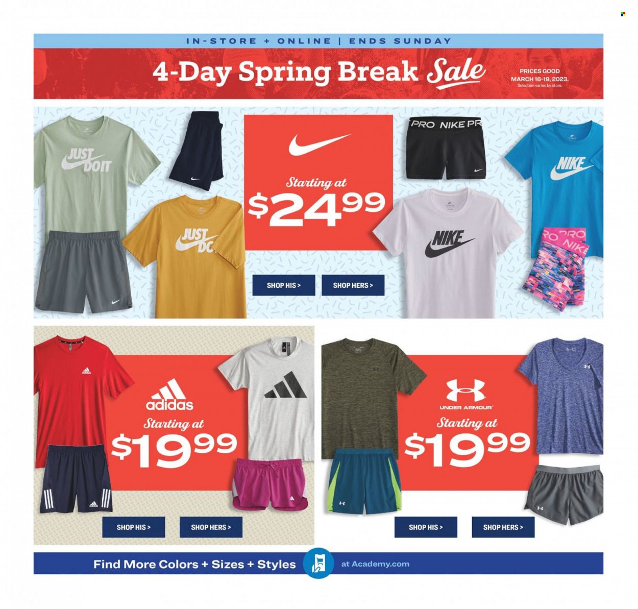 Academy Sports + Outdoors Weekly Ad Flyer Specials March 16 to March 19, 2023