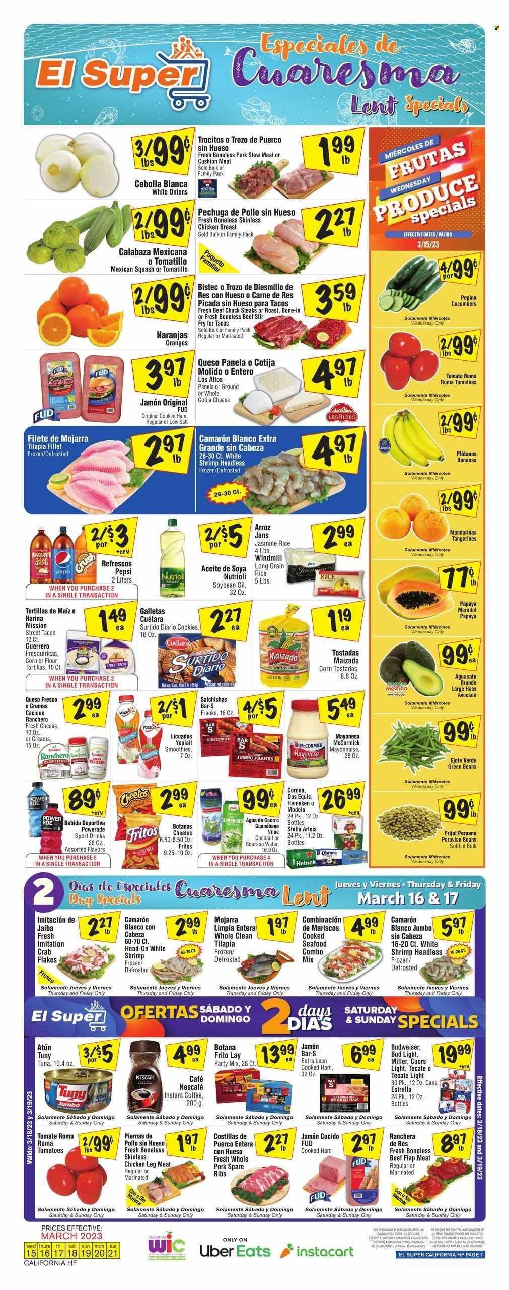 El Super (CA) Weekly Ad Flyer Specials March 15 to March 21, 2023
