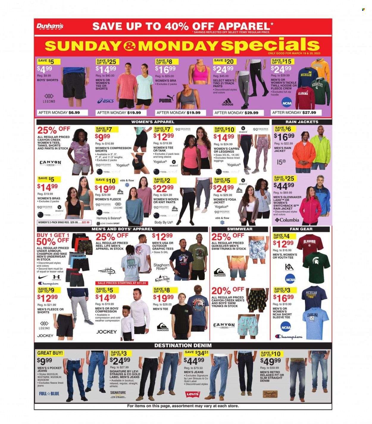 Dunham's Sports (MI, PA, WI) Weekly Ad Flyer Specials March 18 to March 23, 2023
