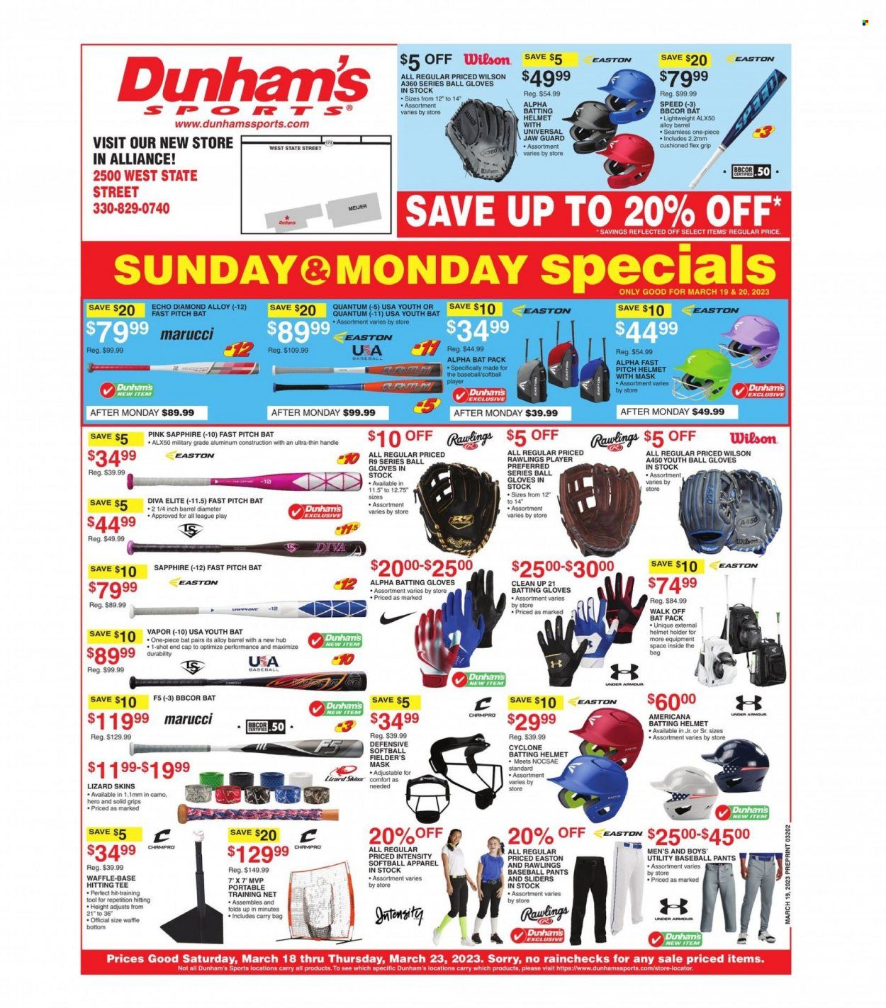 Dunham's Sports (OH) Weekly Ad Flyer Specials March 18 to March 23, 2023
