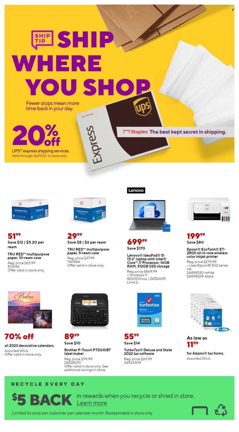 Staples Weekly Ad Flyer Specials March 19 to March 25, 2023