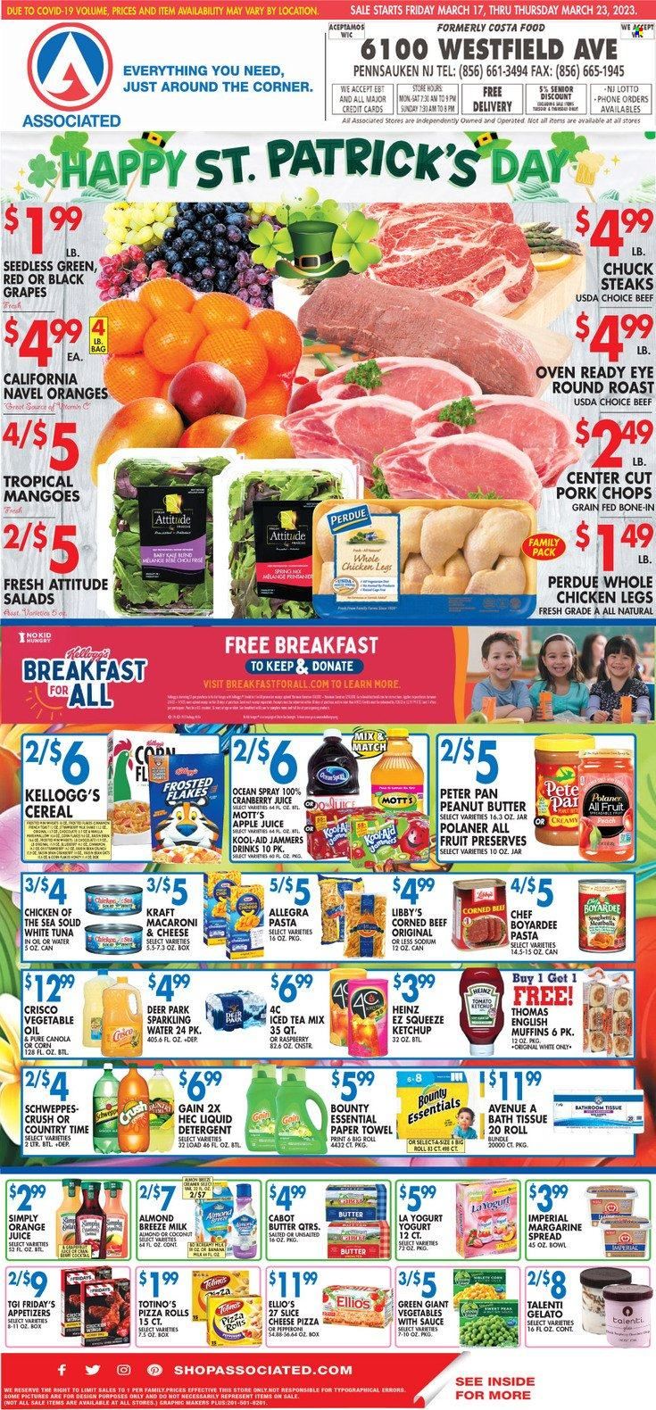 Associated Supermarkets (NY) Weekly Ad Flyer Specials March 17 to March 23, 2023