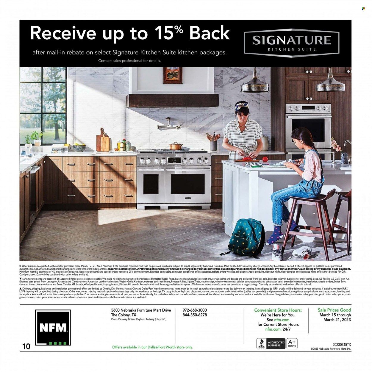 Nebraska Furniture Mart (IA, KS, NE) Weekly Ad Flyer Specials March 15 to March 21, 2023