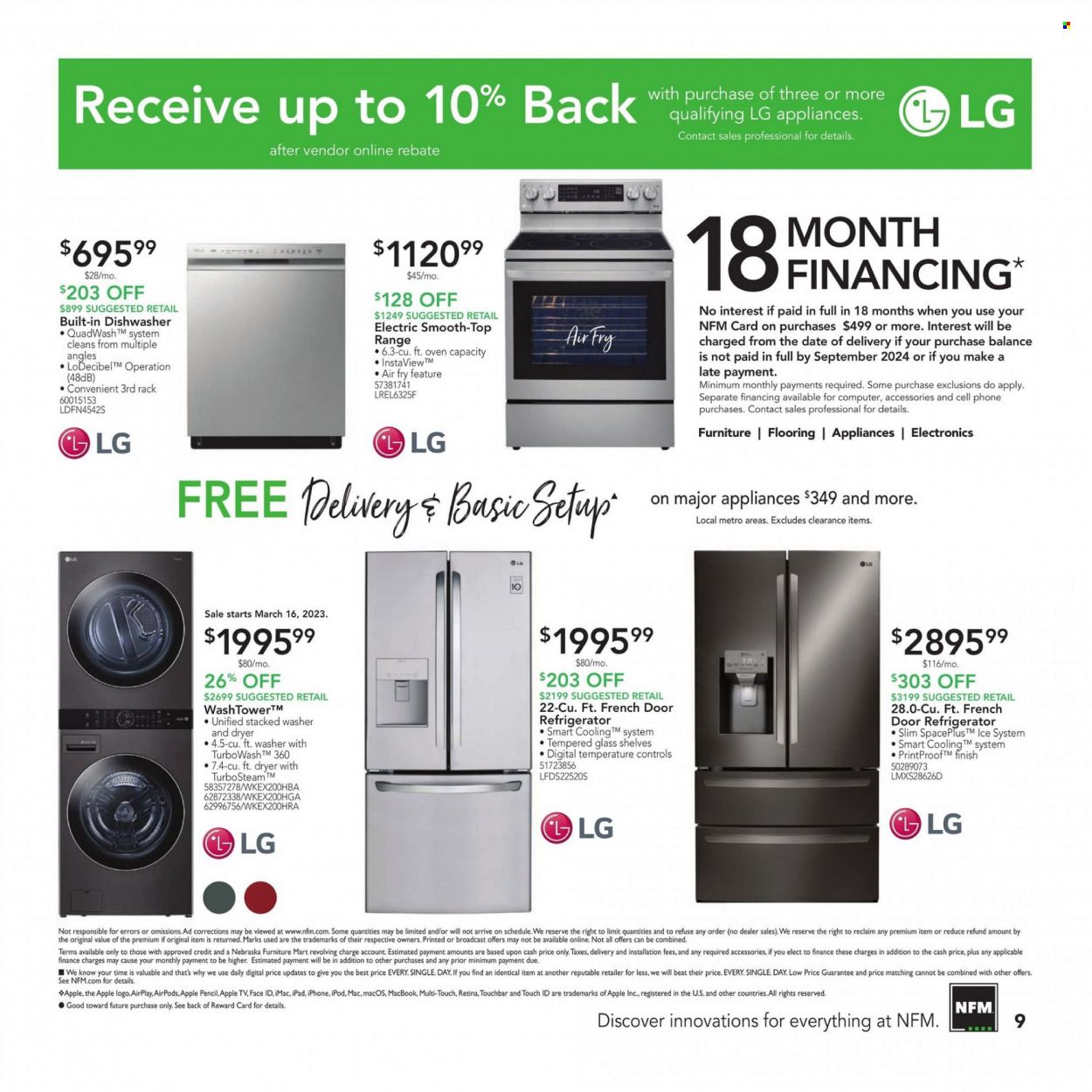 Nebraska Furniture Mart (IA, KS, NE) Weekly Ad Flyer Specials March 15 to March 21, 2023