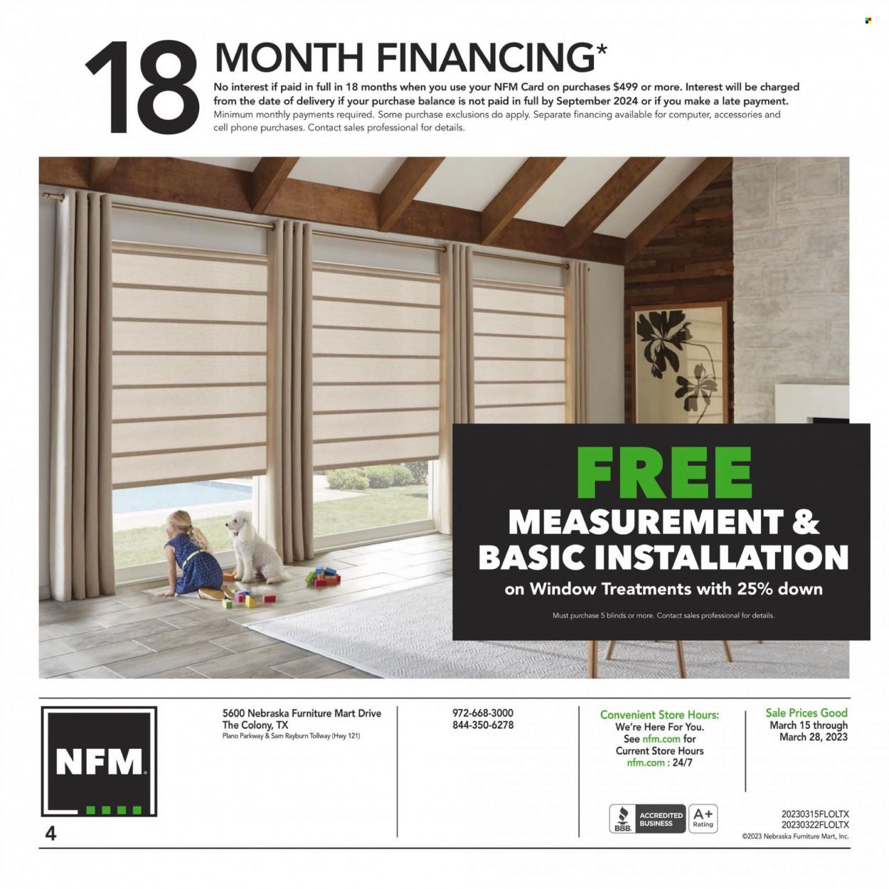 Nebraska Furniture Mart (IA, KS, NE, TX) Weekly Ad Flyer Specials March 15 to March 28, 2023