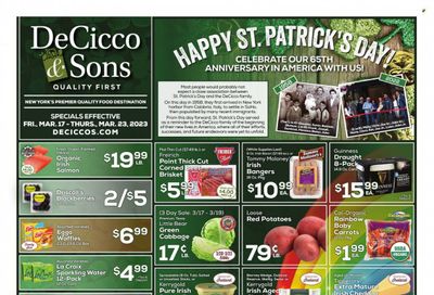 DeCicco & Sons (NY) Weekly Ad Flyer Specials March 17 to March 23, 2023