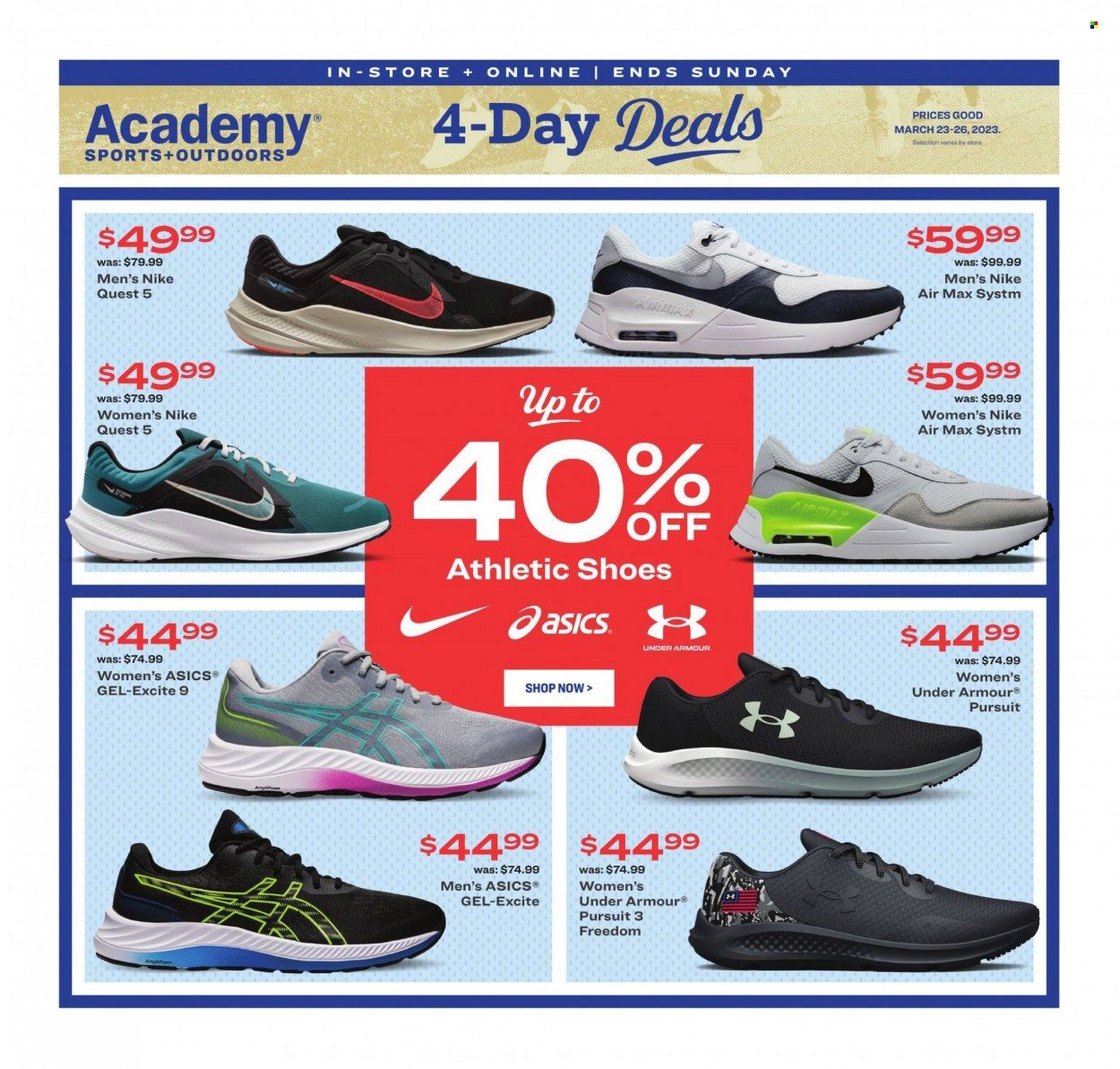 Academy Sports + Outdoors Weekly Ad Flyer Specials March 23 to March 26, 2023