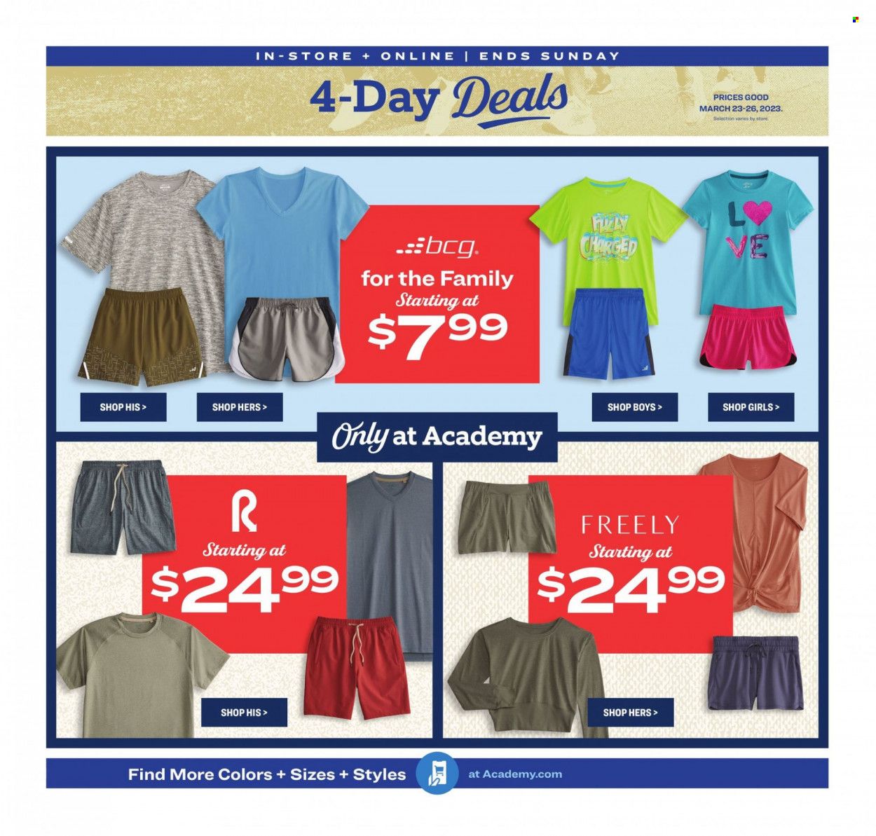 Academy Sports + Outdoors Weekly Ad Flyer Specials March 23 to March 26, 2023