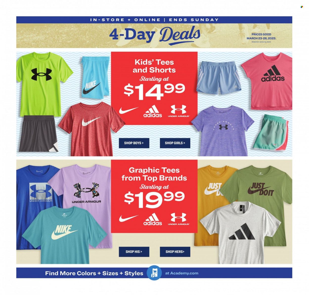 Academy Sports + Outdoors Weekly Ad Flyer Specials March 23 to March 26, 2023