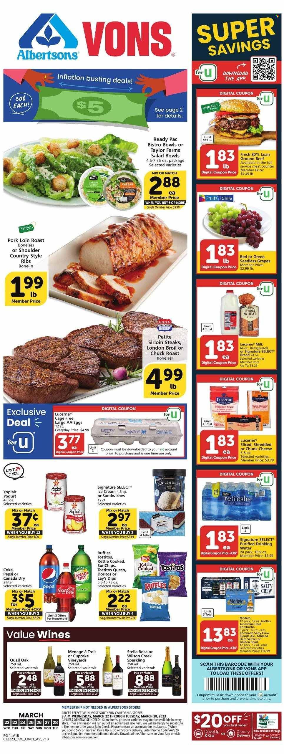 Vons (CA) Weekly Ad Flyer Specials March 22 to March 28, 2023