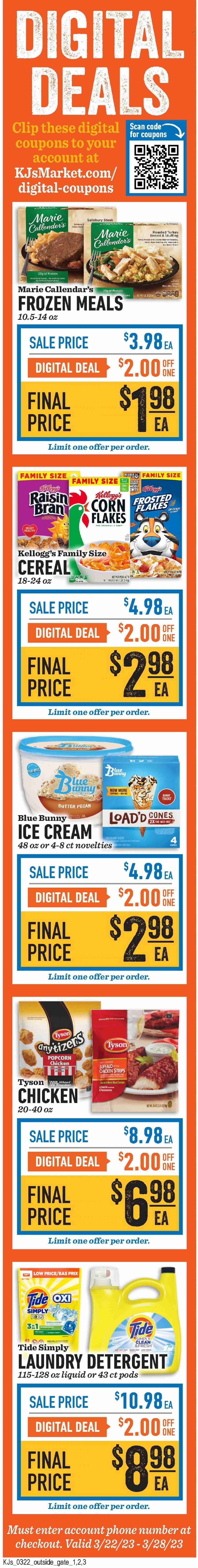 KJ´s Market (GA, SC) Weekly Ad Flyer Specials March 22 to March 28, 2023