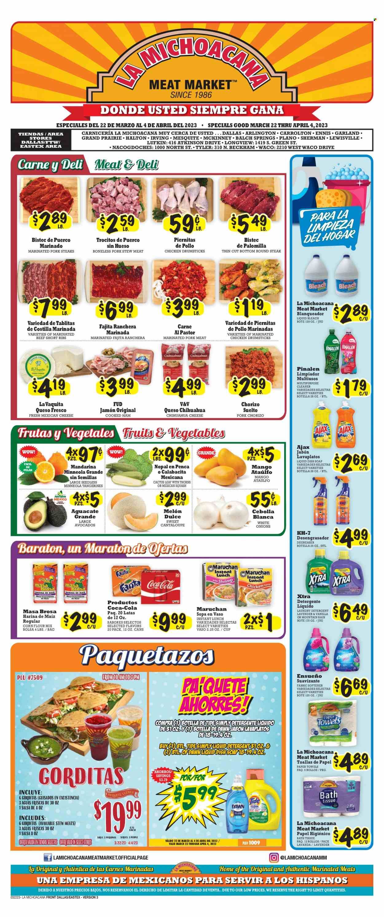 La Michoacana Meat Market (TX) Weekly Ad Flyer Specials March 22 to April 4, 2023