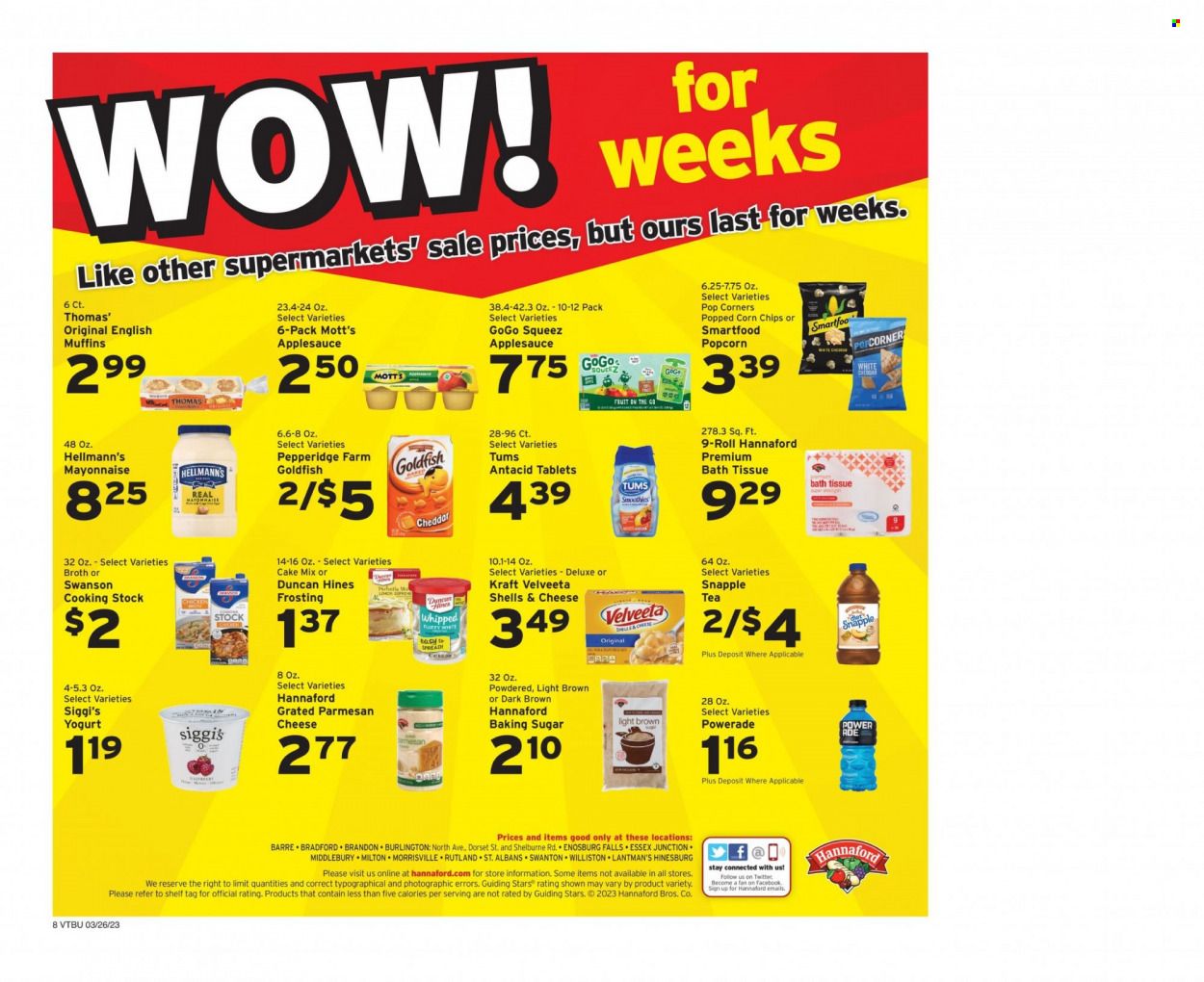 Hannaford (VT) Weekly Ad Flyer Specials March 26 to April 1, 2023