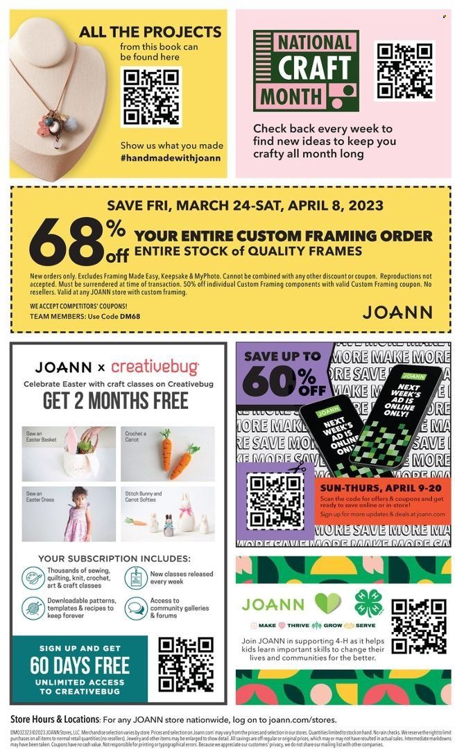 JOANN Weekly Ad Flyer Specials March 24 to April 8, 2023