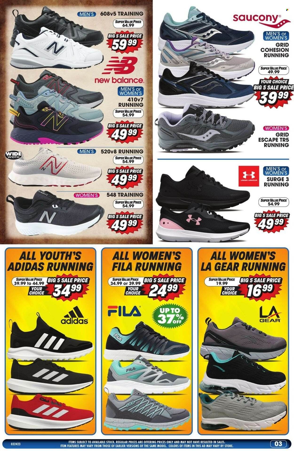 Big 5 (AZ, CA, CO, ID, NM, OR, UT, WA) Weekly Ad Flyer Specials March 24 to March 30, 2023