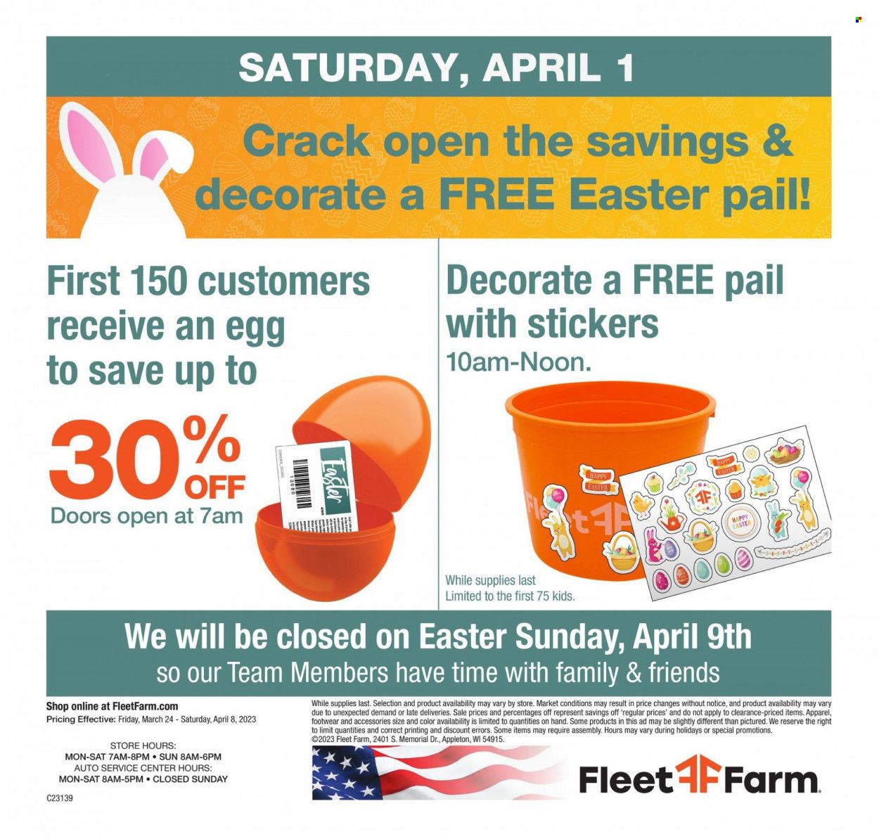 Fleet Farm (IA, MN, ND, WI) Weekly Ad Flyer Specials March 24 to April 8, 2023
