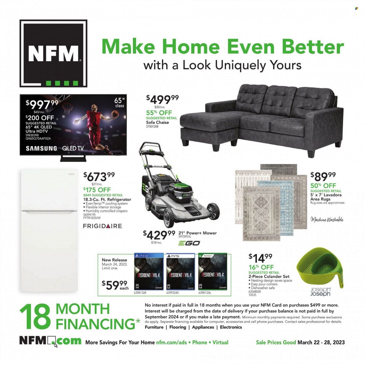 Nebraska Furniture Mart (IA, KS, NE, TX) Weekly Ad Flyer Specials March 22 to March 28, 2023
