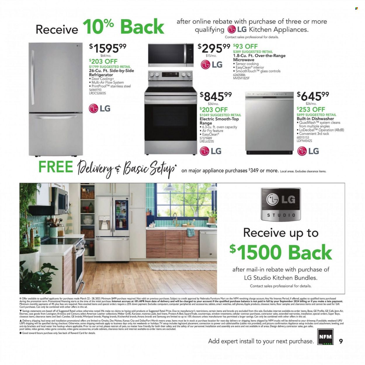 Nebraska Furniture Mart (IA, KS, NE, TX) Weekly Ad Flyer Specials March 22 to March 28, 2023