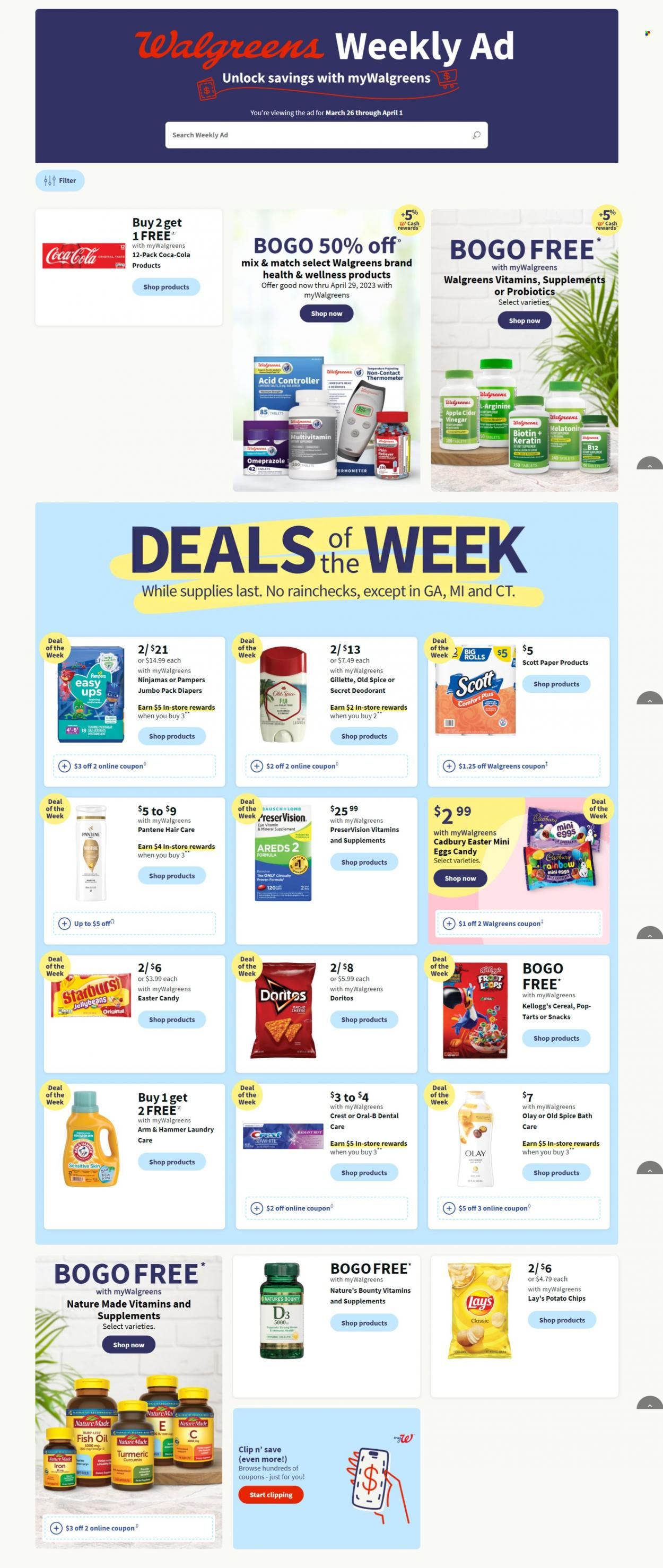 Walgreens Weekly Ad Flyer Specials March 26 to April 1, 2023