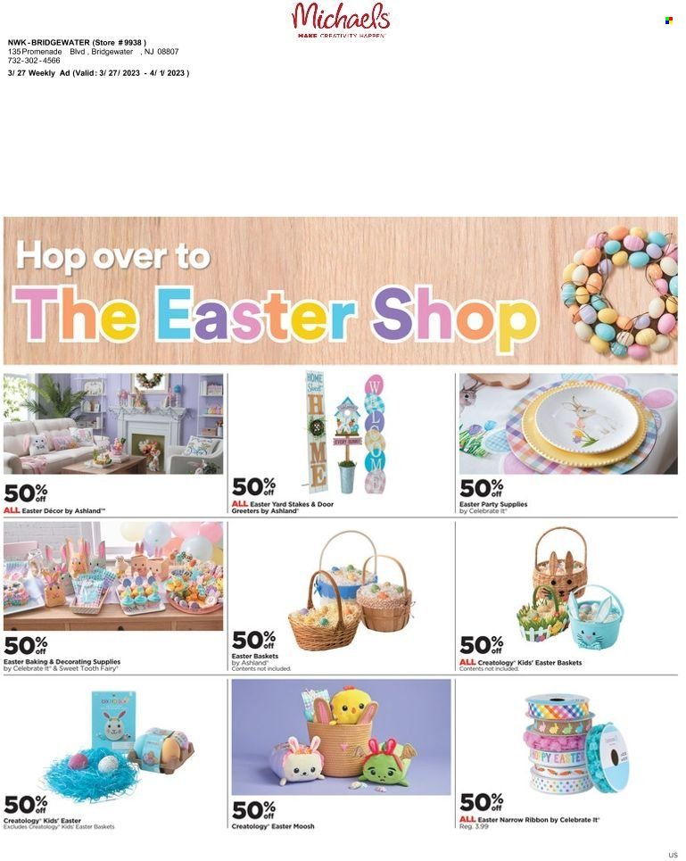 Michaels Weekly Ad Flyer Specials March 27 to April 1, 2023