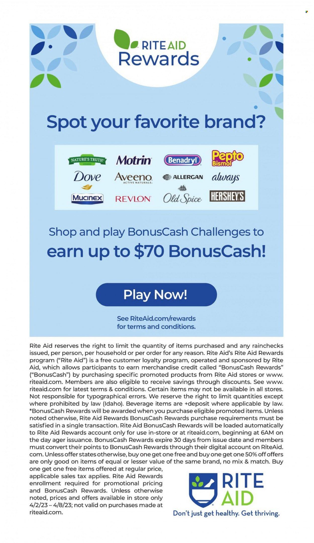 RITE AID Weekly Ad Flyer Specials April 2 to April 8, 2023