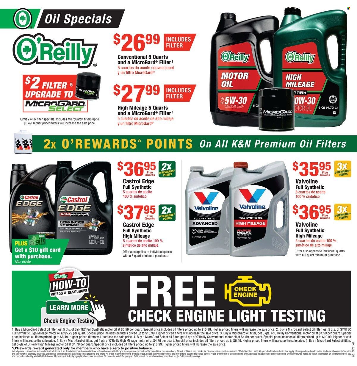 O'Reilly Auto Parts Weekly Ad Flyer Specials March 29 to April 25, 2023