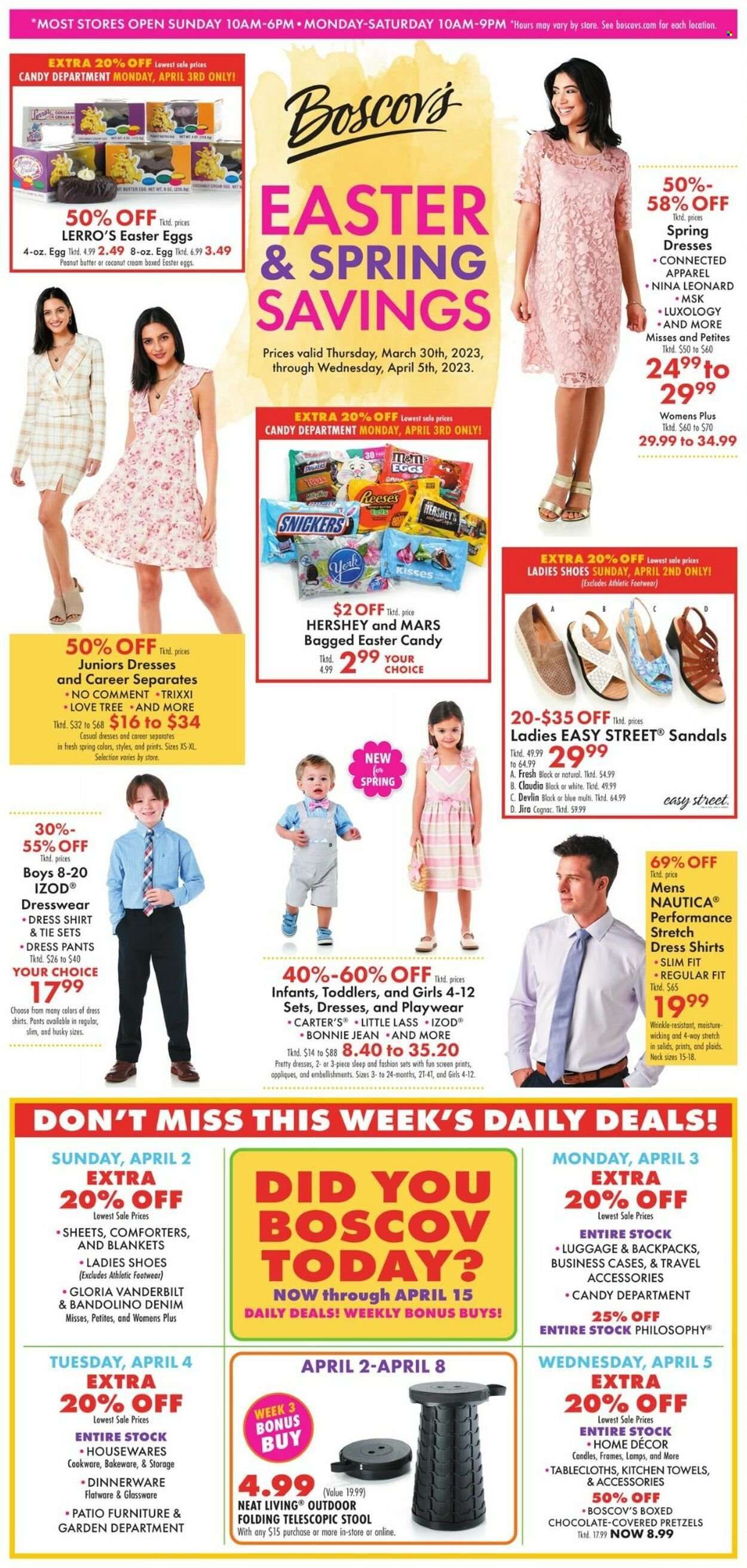 Boscov's (CT, DE, MD, NJ, NY, PA) Weekly Ad Flyer Specials March 30 to April 5, 2023