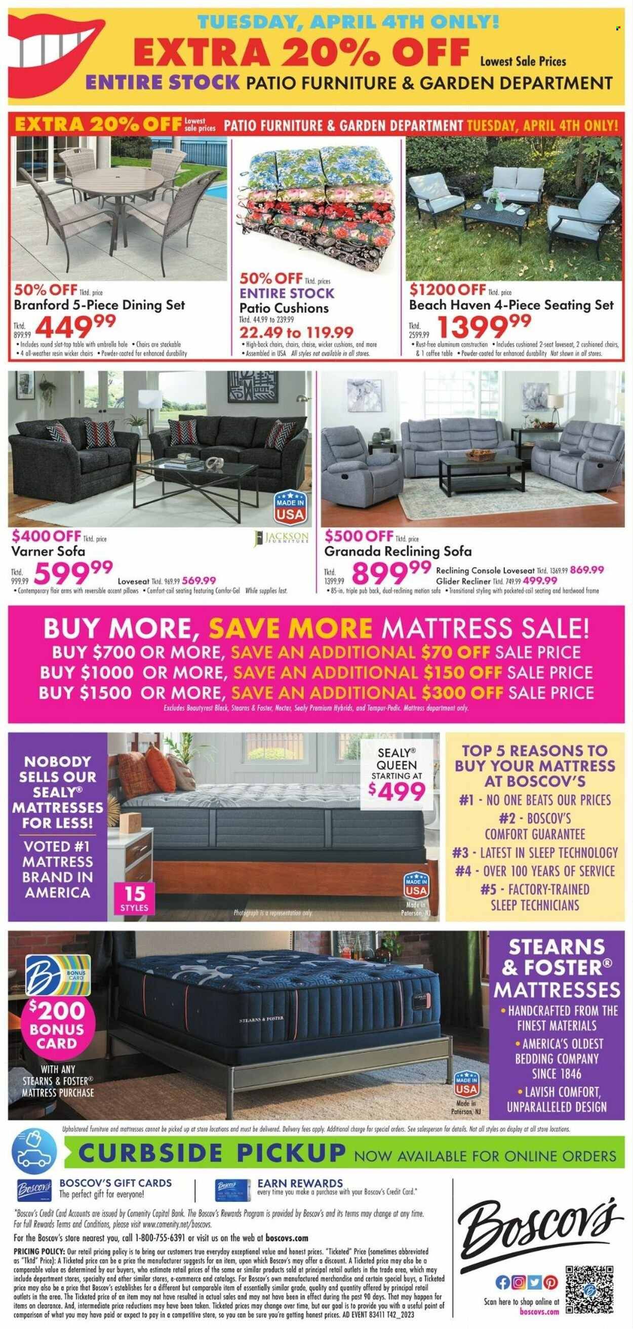 Boscov's (CT, DE, MD, NJ, NY, PA) Weekly Ad Flyer Specials March 30 to April 5, 2023