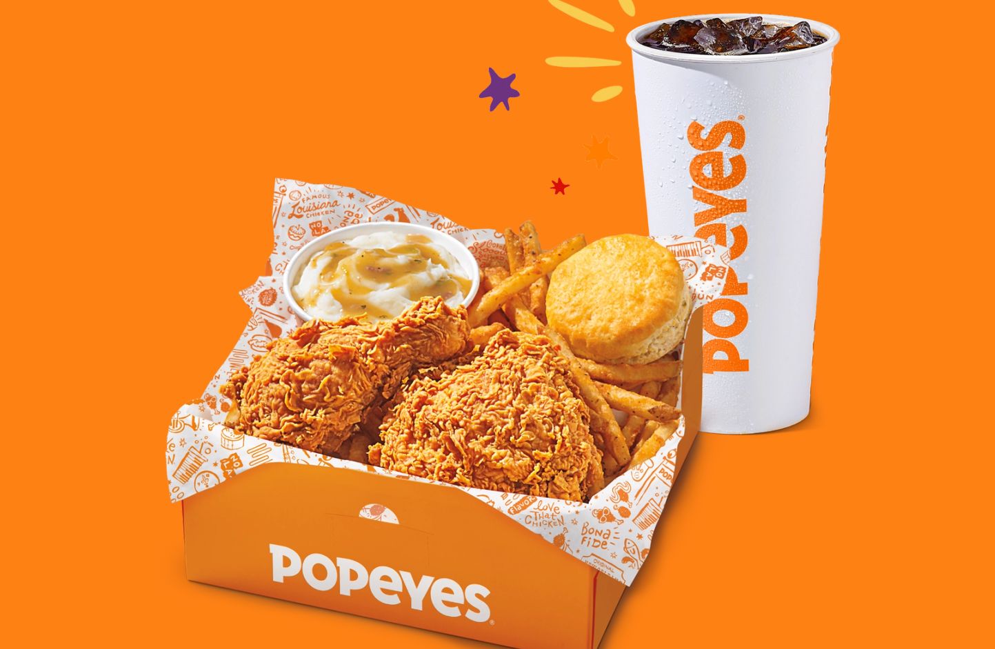 Score a Free Drink with Your Next $6.99 Big Box In-app or Online Pickup Purchase at Popeyes Chicken Score a Free Drink with Your Next $6.99 Big Box In-app or Online Pickup Purchase at Popeyes Chicken