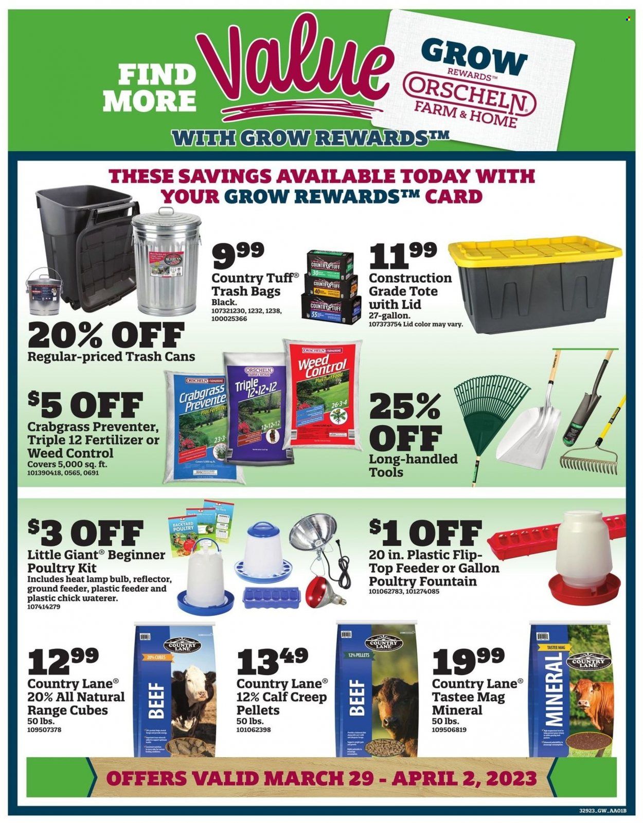 Orscheln Farm and Home (IA, IN, KS, MO, NE, OK) Weekly Ad Flyer Specials March 29 to April 2, 2023