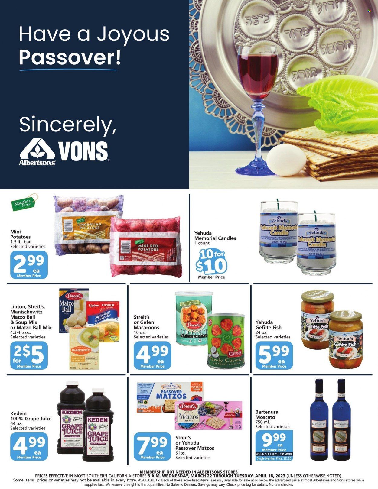 Vons (CA) Weekly Ad Flyer Specials March 22 to April 18, 2023