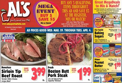 Al's Supermarket (IN) Weekly Ad Flyer Specials March 29 to April 4, 2023